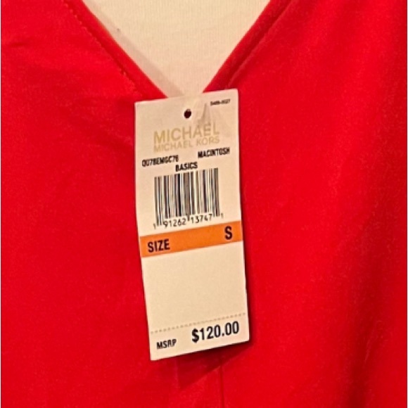 Michael Kors Red Cold-Shoulder Dress - Picture 5 of 5